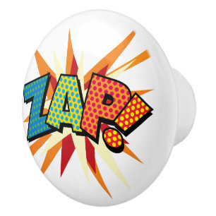 ZAP Fun Retro-Comic-Book-Pop-Art Keramikknauf