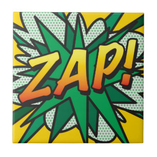 ZAP Fun Retro Comic Book Pop Fliese