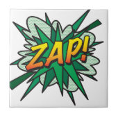 ZAP Fun Retro Comic Book Pop Fliese (Vorderseite)