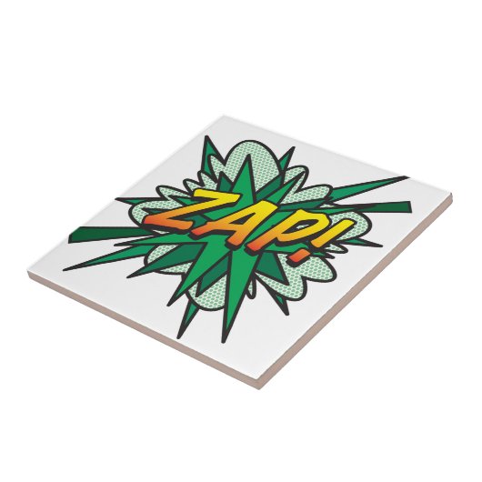 ZAP Fun Retro Comic Book Pop Fliese (Seite)