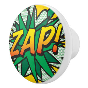 ZAP Fun Retro Comic Book Pop Keramikknauf