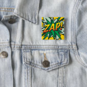 ZAP Fun Retro Comic Pop Kunst, Dichtung und Musik Button (Beispiel)