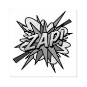 ZAP Fun Retro Comic Pop Kunst, Dichtung und Musik Gummistempel (Prägung)