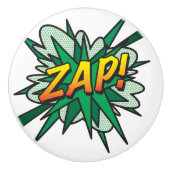 ZAP Fun Retro Comic Pop Kunst, Dichtung und Musik Keramikknauf (Vorderseite)