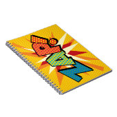 ZAP Fun Retro Comic Pop Kunst, Dichtung und Musik Notizblock (Rechte Seite)