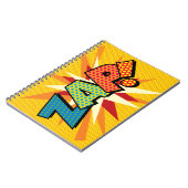 ZAP Fun Retro Comic Pop Kunst, Dichtung und Musik Notizblock (Linke Seite)