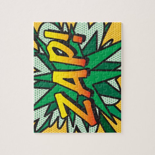 ZAP Fun Retro Comic Pop Kunst, Dichtung und Musik Puzzle (Vertikal)