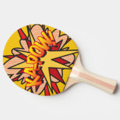 ZAP KAPOW Funny Cool Modern Comic Buch Tischtennis Schläger (Seitenansicht)