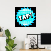 Zap onomatopoeia in der Kultur des Comic Poster (Heimbüro)