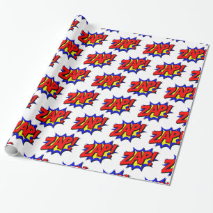 Zap Pop Art Superhero Geschenkpapier