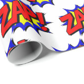 Zap Pop Art Superhero Geschenkpapier (Rolleneckpunkt)