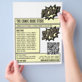 Zap & Pow - Comic Book Store/Collector Flyer (Hand)