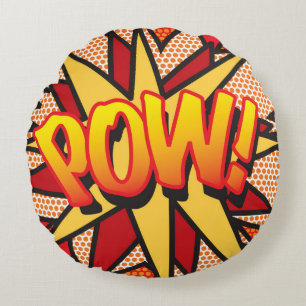 ZAP POW Funny Cool Modern Modern Trendy Comic Book Rundes Kissen