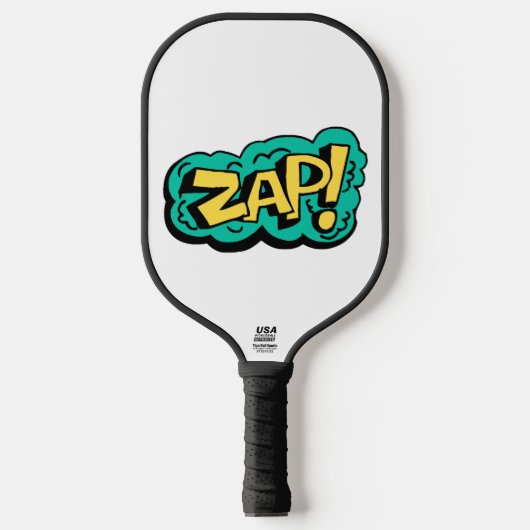 ZAP speech bubble word, hand drawn illustration Pickleball Schläger (Vorderseite)