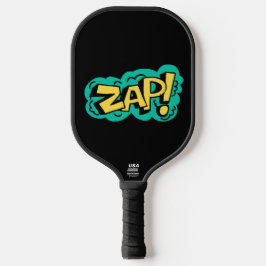 ZAP speech bubble word, hand drawn illustration Pickleball Schläger