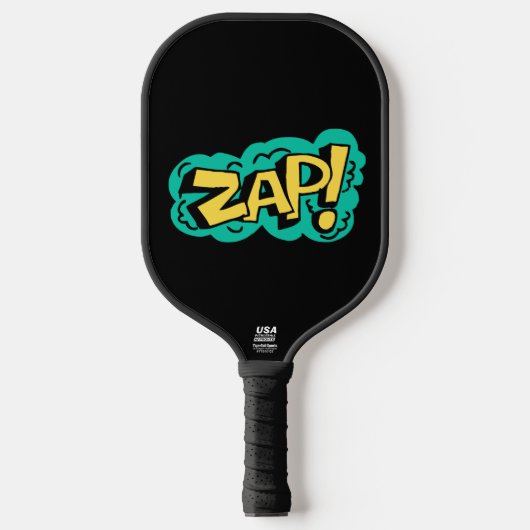 ZAP speech bubble word, hand drawn illustration Pickleball Schläger (Vorderseite)