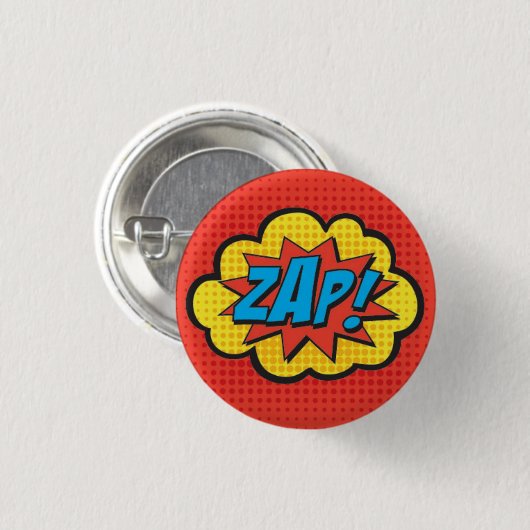 ZAP! Superhero-Button PC Button (Vorne & Hinten)