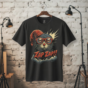 Zap Zap!! Lustige Retro-Tier-Cartoon Fette Comic T-Shirt