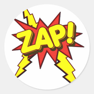 Zap, Zing, Peng! Runder Aufkleber