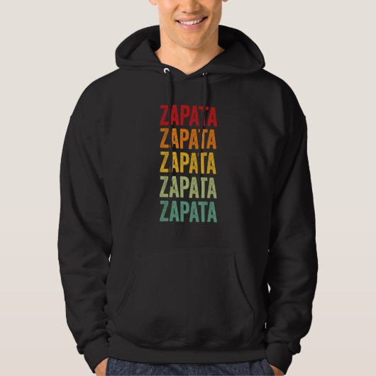 Zapata County Texas Regenbogen-Text-Design Hoodie (Vorderseite)