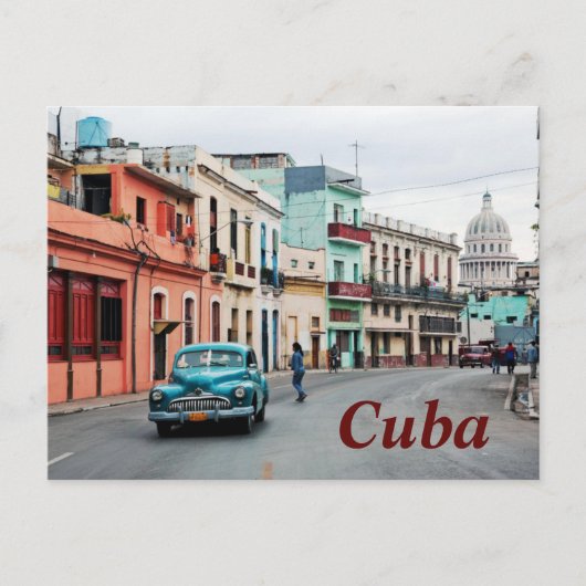 Zapata Street Cuba Postcard Postkarte (Vorderseite)