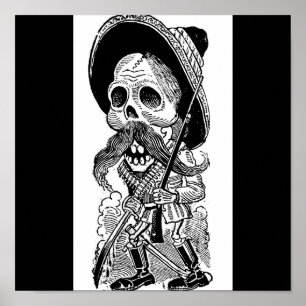 Zapatista Calavera. c. Anfang des 19. Jahrhunderts Poster