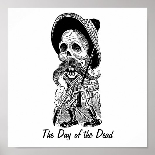 Zapatista Calavera. c. Anfang des 19. Jahrhunderts Poster (Vorne)