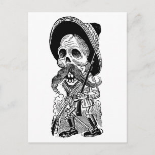 Zapatista Calavera. c. Anfang des 19. Jahrhunderts Postkarte