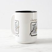 Zapfen mit der Tee-Tasse Zweifarbige Tasse (Vorderseite Links)