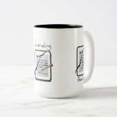 Zapfen mit der Tee-Tasse Zweifarbige Tasse (VorderseiteRechts)