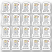 Zapfsäule Benzin Bill Tracker Erinnerung Planer Aufkleber (Vorderseite)