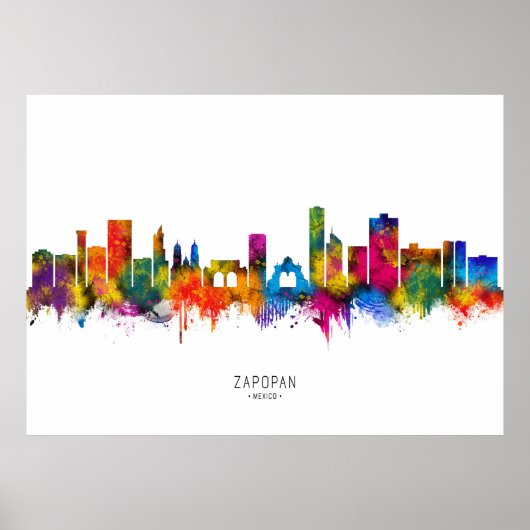 Zapopan Mexiko Skyline Poster (Vorne)
