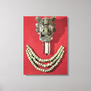 Zapotec Brust die Form der Maskendarstellung Leinwanddruck