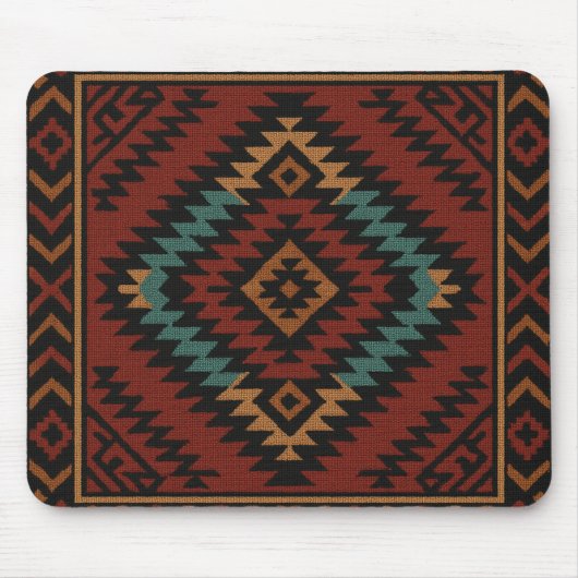 Zapotec Folk Art Geometric Diamond Mouse Pad Mousepad (Vorne)