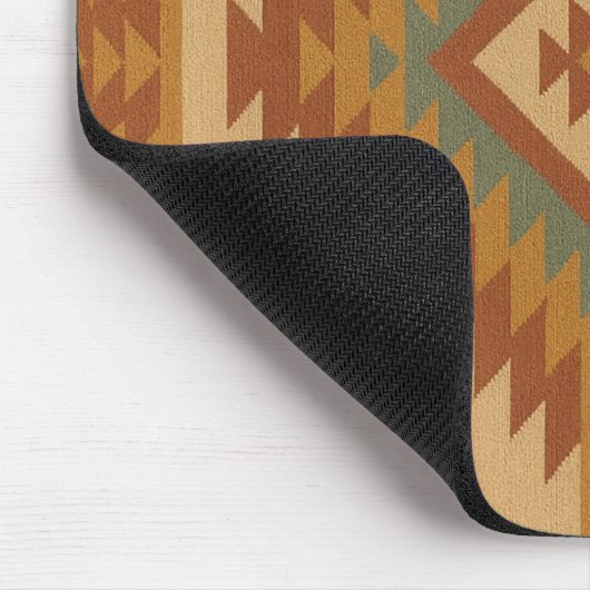 Zapotec Folk Art Neutral Geometric Mouse Pad Mousepad (Ecke)