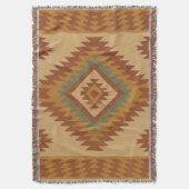 Zapotec Folk Diamond Cotton Blanket Throw Decke (Vorderseite Vertikal)