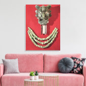 Zapotec pectoral, die Maskenform, die die Leinwanddruck (Insitu (Wohnzimmer))