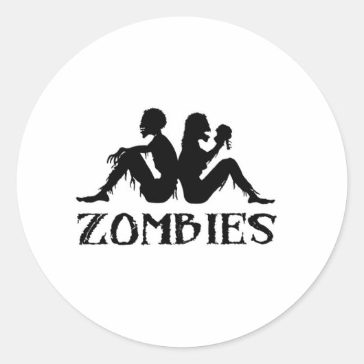 Zappa Zombies Runder Aufkleber (Vorderseite)