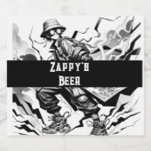 Zappy-Bier Bierflaschenetikett (Einzelnes Label)