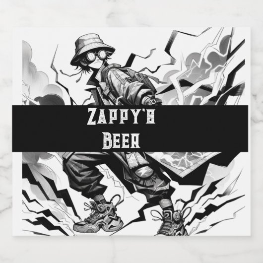Zappy-Bier Bierflaschenetikett (Einzelnes Label)