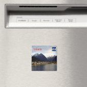 zAR007 USHUAIA by Night, Argentinien, Kühlschrank Magnet (In Situ (Geschirrspüler))