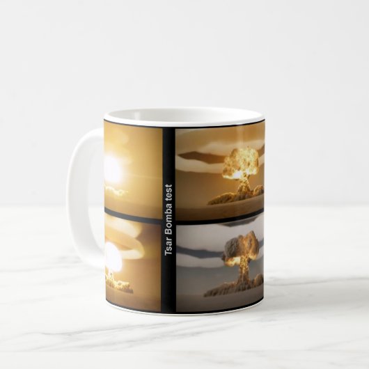 Zar Bomba nukleare Test-Tasse Kaffeetasse (Vorderseite Links)