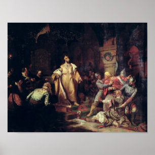Zar Iwan III den Brief von Tataren Khan zerreißen Poster