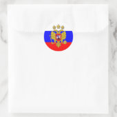 Zar Muskovien, Russland-Flagge Runder Aufkleber (Tasche)
