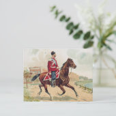 Zar Nicolas II Romanov von Russland auf Pferd zurü Postkarte (Stehend Vorderseite)