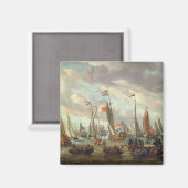 Zar Peter I. besucht England im Januar 1698 Magnet (Vorderseite/Rückseite)
