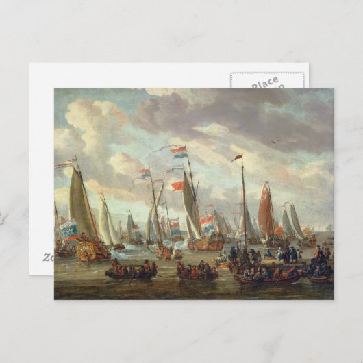 Zar Peter I. besucht England im Januar 1698 Postkarte (Vorne/Hinten)