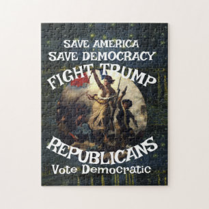 Zar Rue Lügner Trump POTUS Patriotischer MAGA Zug Puzzle