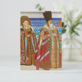 "Zar Saltan and Babarikha" von Ivan Bilibin Dankeskarte (Stehend Vorderseite)