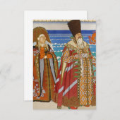 "Zar Saltan and Babarikha" von Ivan Bilibin Dankeskarte (Vorne/Hinten)